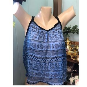 Navy Blue Tribal Top